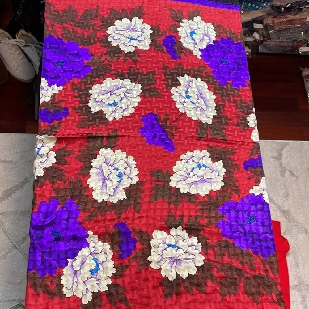 Vintage Elaine Gold floral silk scarf